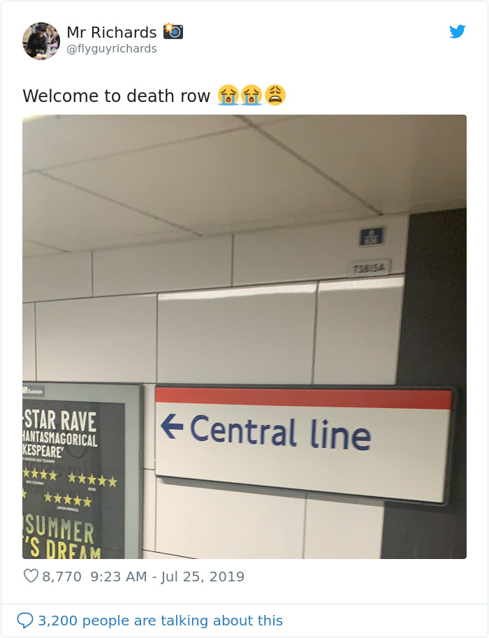 La línea central del metro = corredor de la muerte