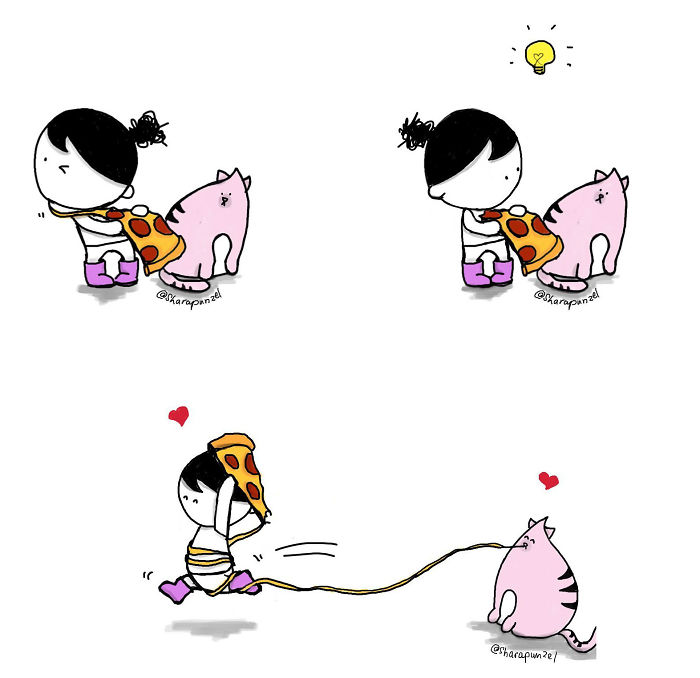 My 30 Heartwarming Comics About My Little Niece Who Says The Most Wickedly Funny Things And Her Cat