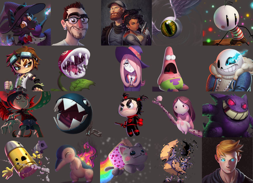 Artist Paints 200+ Pop Culture Characters In 3D Style Artist Paints 200+ Pop Culture Characters In 3D Style