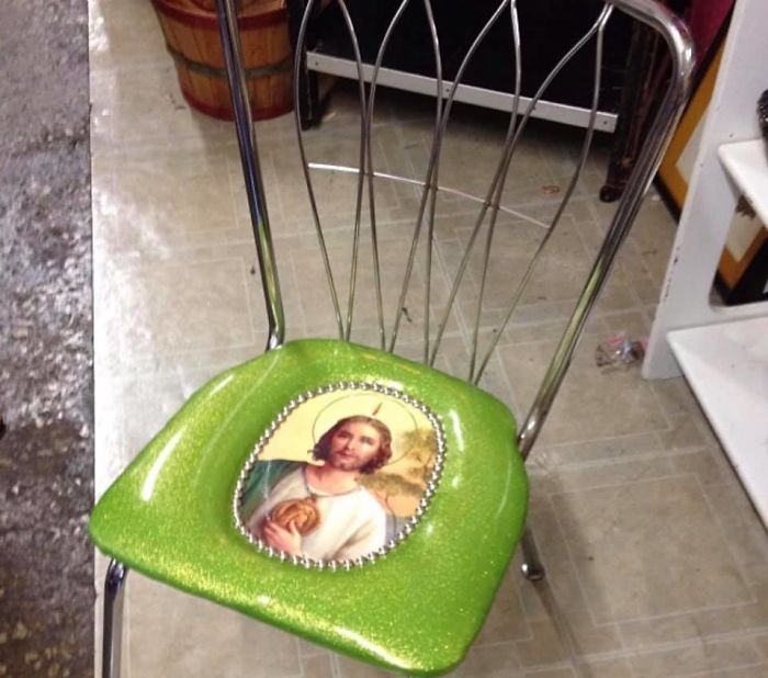 And Jesus Said Unto Them, “Sit On My Face.” Found At An Antique Shop In Springfield, Mo