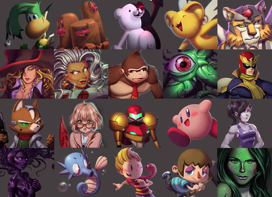 Artist Paints 200+ Pop Culture Characters In 3D Style Artist Paints 200+ Pop Culture Characters In 3D Style
