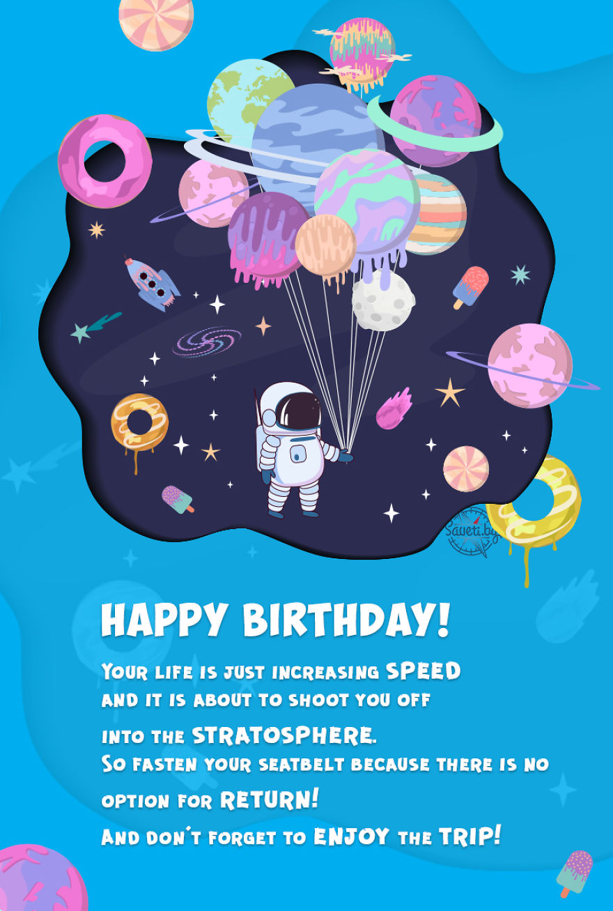 Birthday Card Cosmos