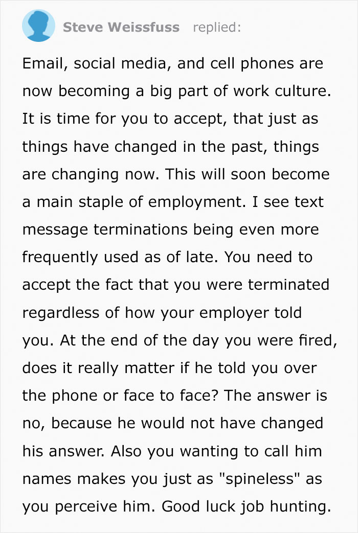 Person Asks How To Respond To Boss That Fired Them Via Email, Gets 9 Creative Answers