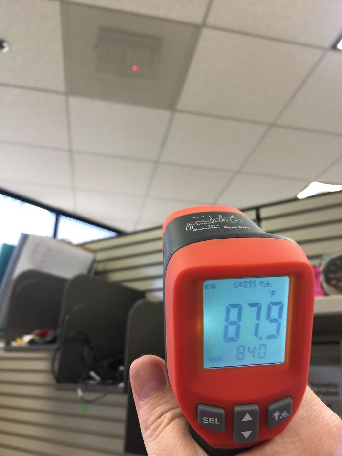 My God Damn Coworker Keeps Adjusting The Thermostat. I Bought A Laser Thermometer To Make Sure I Wasn’t Crazy
