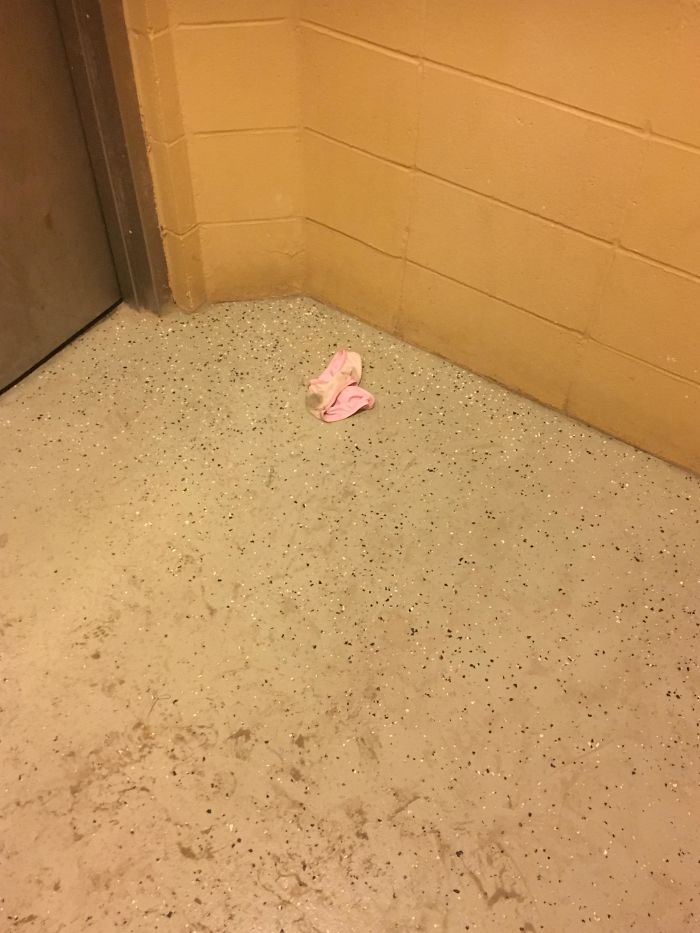 This Little Girl Spiked Herself And Her Parents Left Her Dirt Underwear On The Public Beach Bathroom Floor. The Trash Can Was To My Immediate Right. Gotta Love South Texas