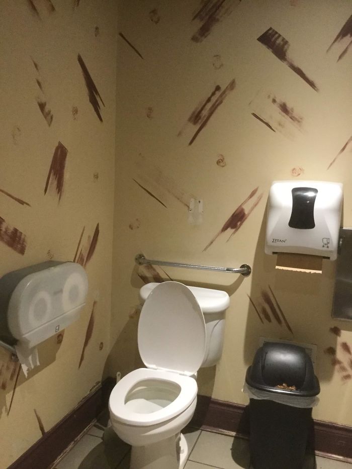 Went To Go To The Bathroom At A Local Restaurant And Found A Literal “Crappy Design”