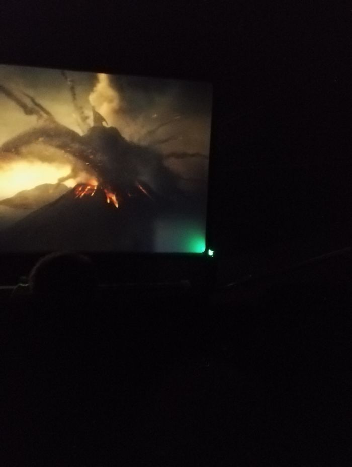 The Way That Exit Sign Lights Up A Part Of Movie Screen