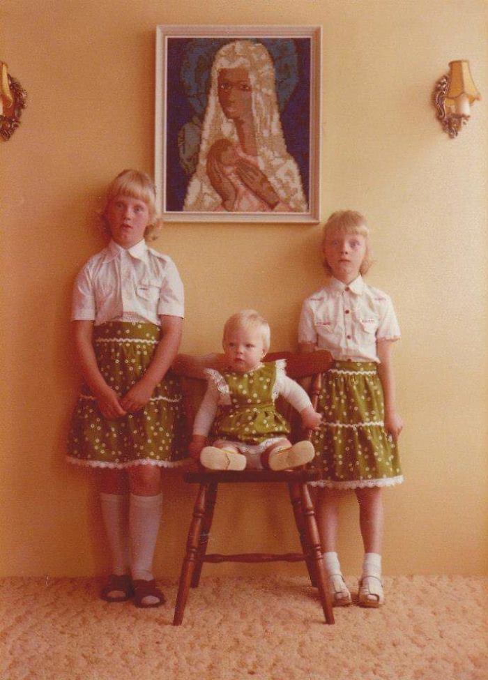 Mi madre y sus hermanas en 1978. Les dijeron que no parpadearan