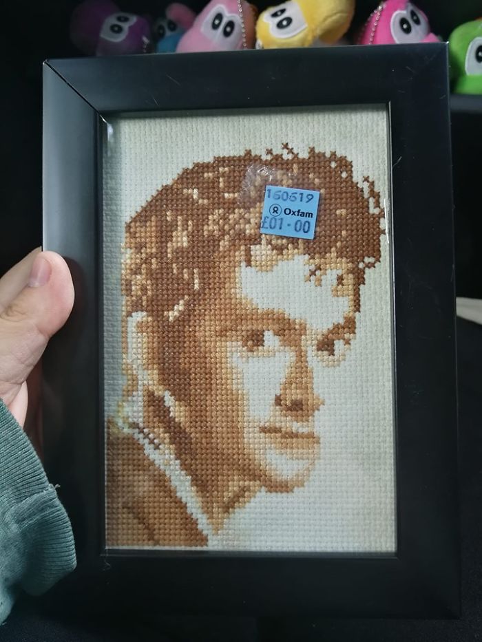 I Found A Cross Stitch Of David Tennant In A Charity Shop For £1 So Of Course I Bought It