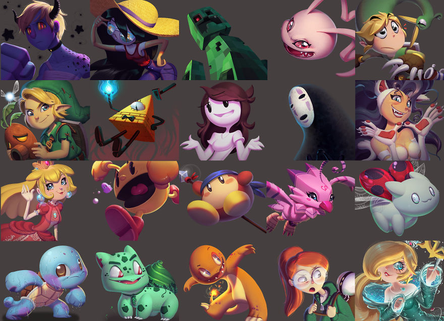 Artist Paints 200+ Pop Culture Characters In 3D Style Artist Paints 200+ Pop Culture Characters In 3D Style