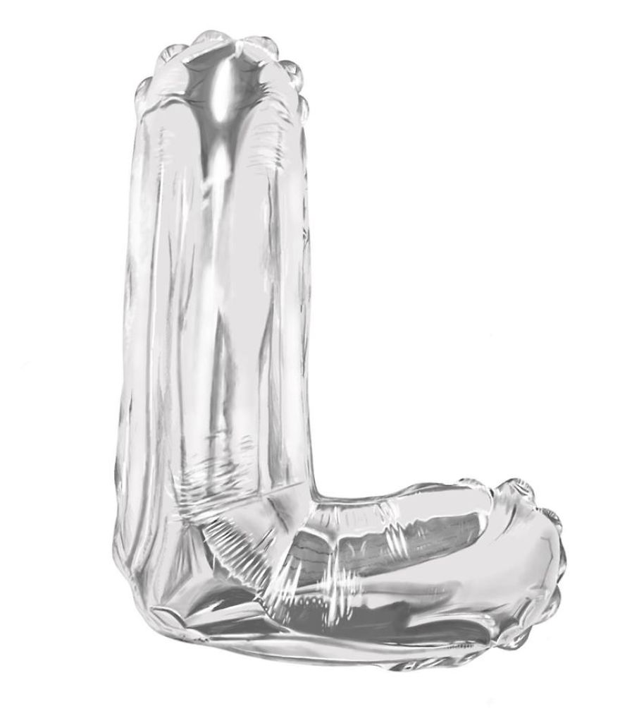 Digital Painting Of A Foil Balloon Letter "L"