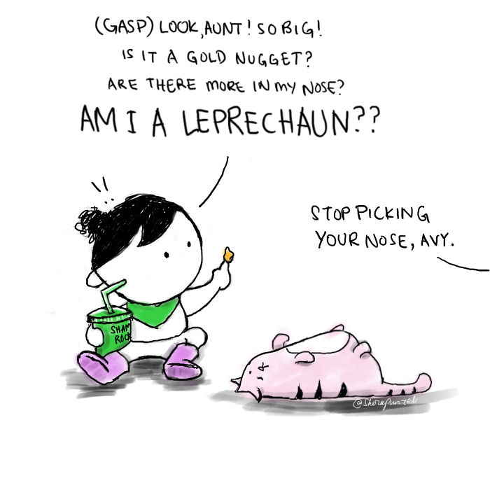 My 30 Heartwarming Comics About My Little Niece Who Says The Most Wickedly Funny Things And Her Cat