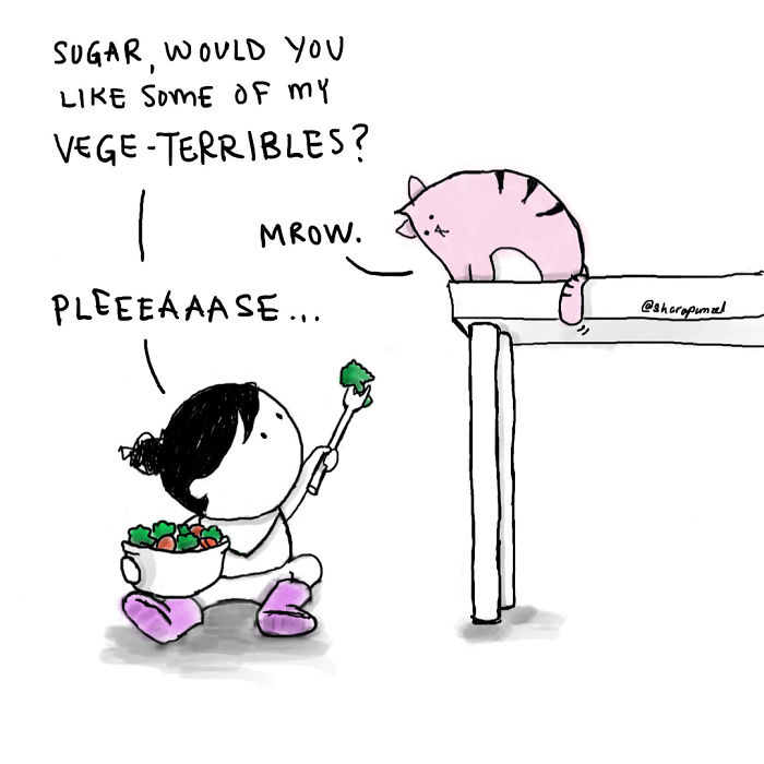 My 30 Heartwarming Comics About My Little Niece Who Says The Most Wickedly Funny Things And Her Cat