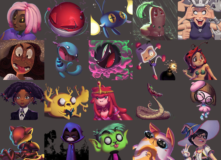 Artist Paints 200+ Pop Culture Characters In 3D Style Artist Paints 200+ Pop Culture Characters In 3D Style