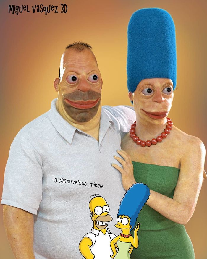 Homer And Marge Simpson