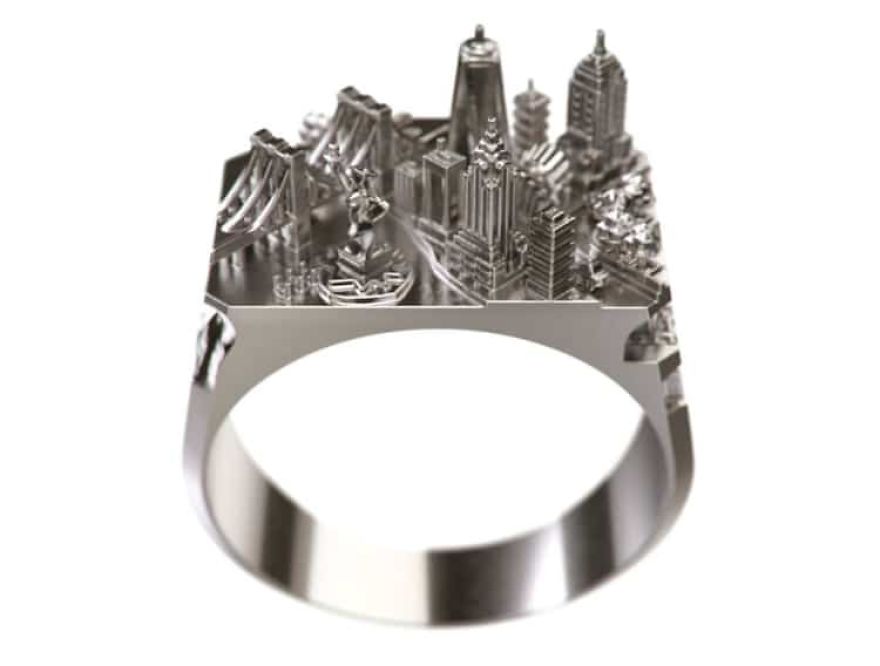Astoundingly Detailed Architecture Rings Contain Entire City Skylines (Infographic)