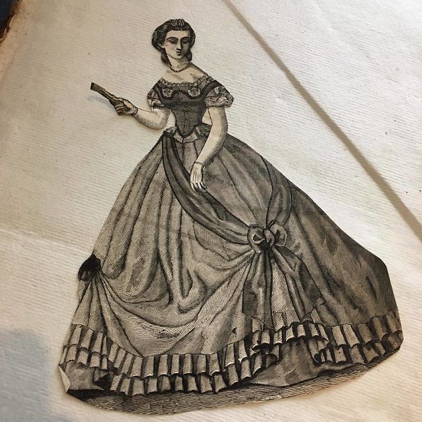 We Found This Lovely Lady In A Book We Listed Yesterday. She Has Been Trimmed From A 19th Century Women's Periodical Or Magazine