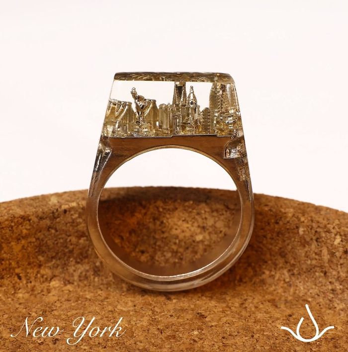 Our Architecture Rings Are So Detailed They Have Miniature Versions Of City Skylines Inside Of Them