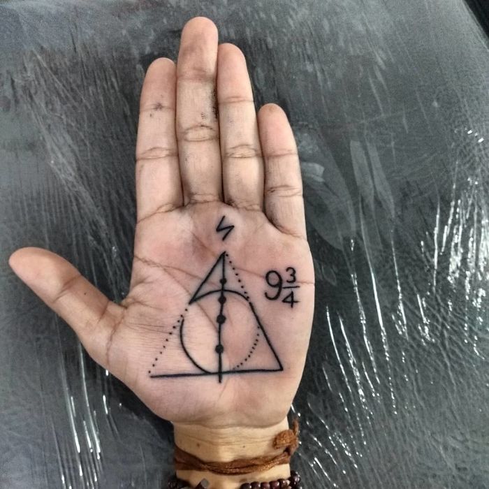 Harry Potter Palm Tattoo