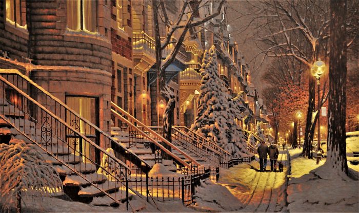 Canadian Artist Creates Beautiful Winter Paintings That Will Make Your Nights Warmer