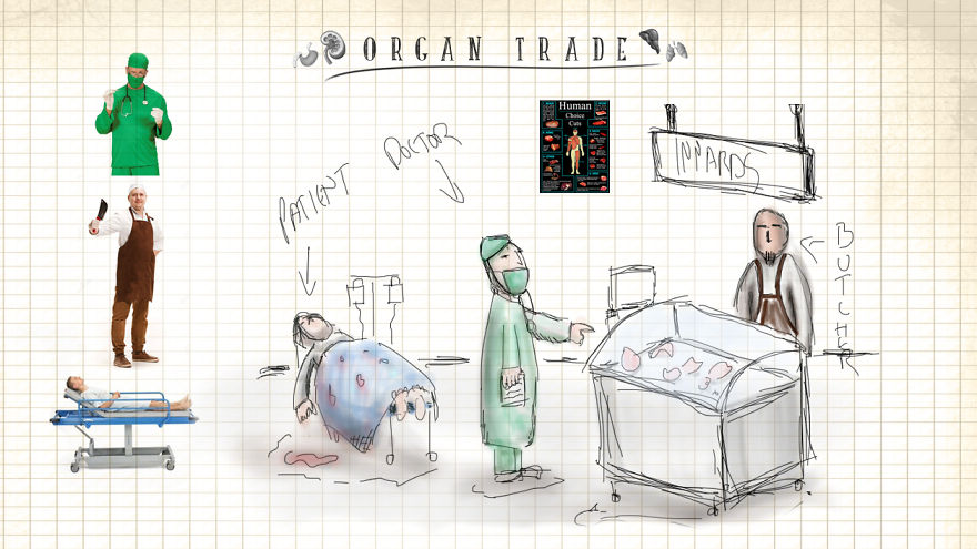 I Imagined Organ Trade Market And Created Photo Out Of It.