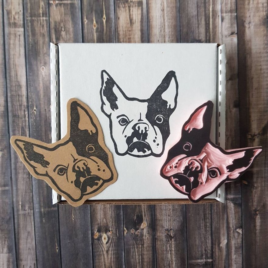 I Hand Carve Rubber Portrait Stamps Of People And Pets