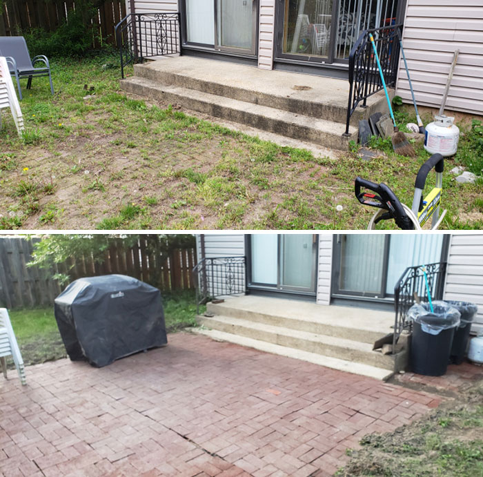 Before And After. Mostly Power Washed