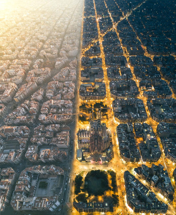 Barcelona de día vs de noche