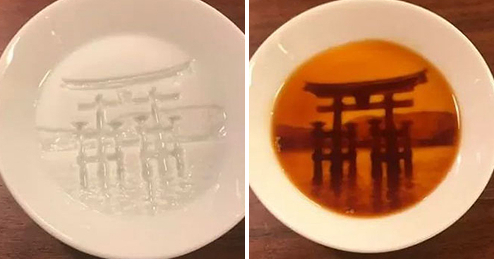 After Pouring Soy Sauce Into These Plates, Entire “Hidden Paintings” Appear