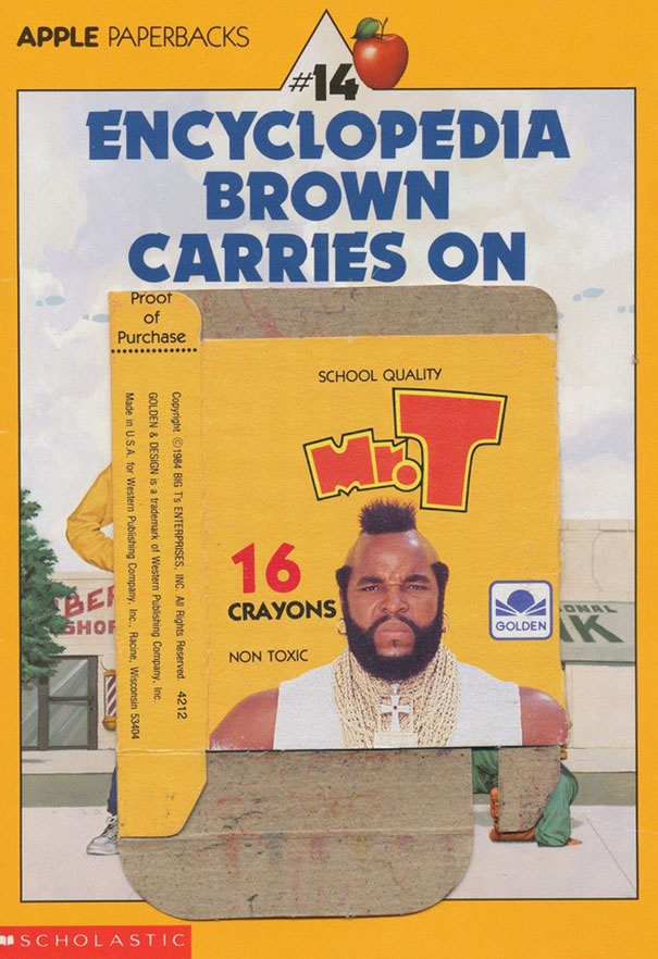 Empty Box Of Mr. T Crayons Found In "Encyclopedia Brown Carries On" By Donald J. Sobol