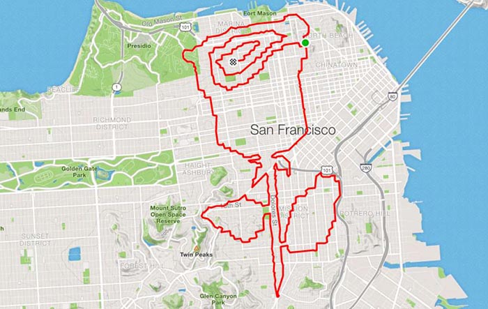 Runner Uses The Streets As His Canvas, Maps Out Artistic Designs With His Routes (31 Pics)