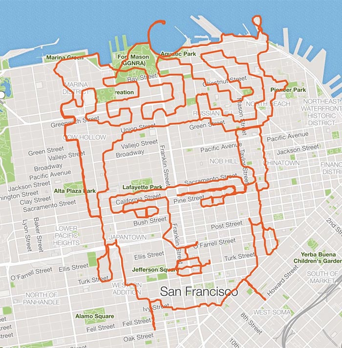 Runner Uses The Streets As His Canvas, Maps Out Artistic Designs With His Routes (31 Pics)