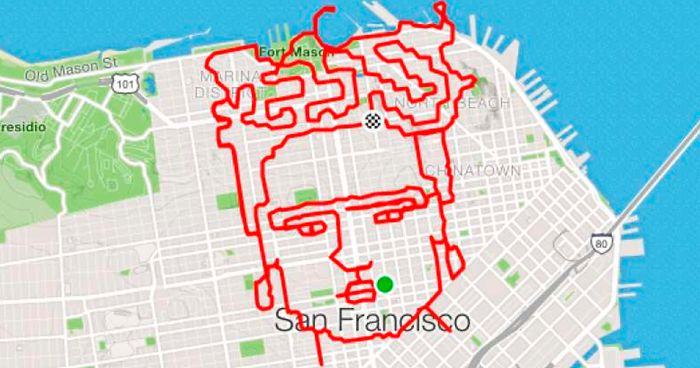 Runner Uses The Streets As His Canvas Maps Out Artistic Designs