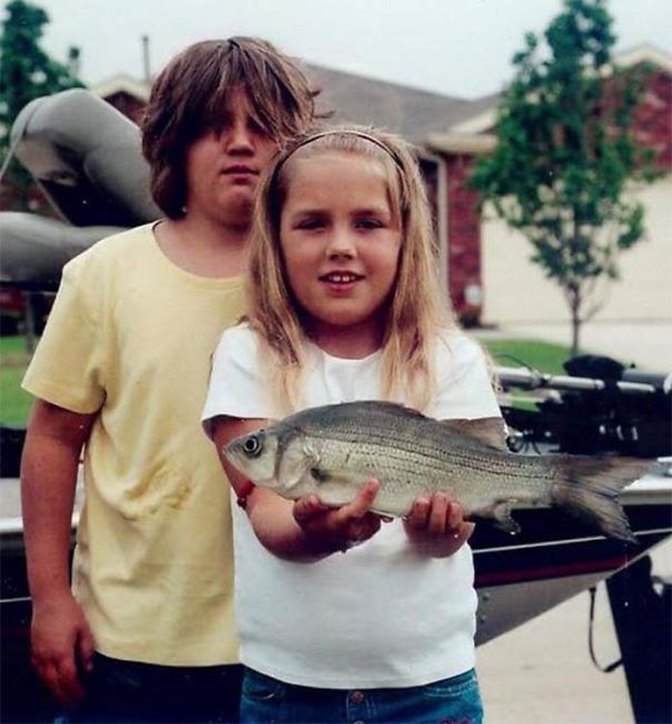 1) I'm In The Back. 2) I'm Female. 3) That's My Fish She's Holding. 4) This Picture Was Hung Up In The Front Of Our Elementary School For An Entire Week