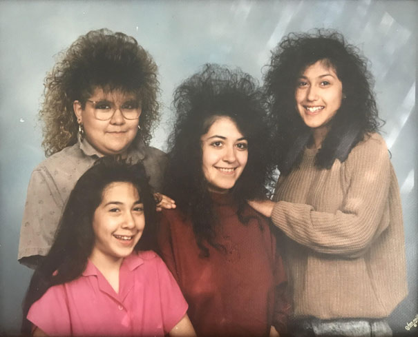 My Mom And Her Sisters, Circa 1990. They Always Tell Me How Much Aquanet It Took To Get Their Hair Like That