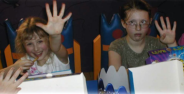 My Blonde-Haired, Blue-Eyed Little Sister On The Left. Me On The Right. Circa 2002