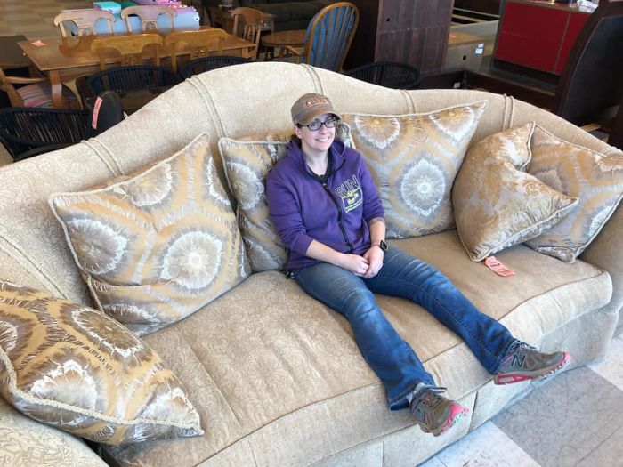 This Sofa Did Not Come Home With Us, Because We Didn’t Drive Our Freight Train To The Store That Day