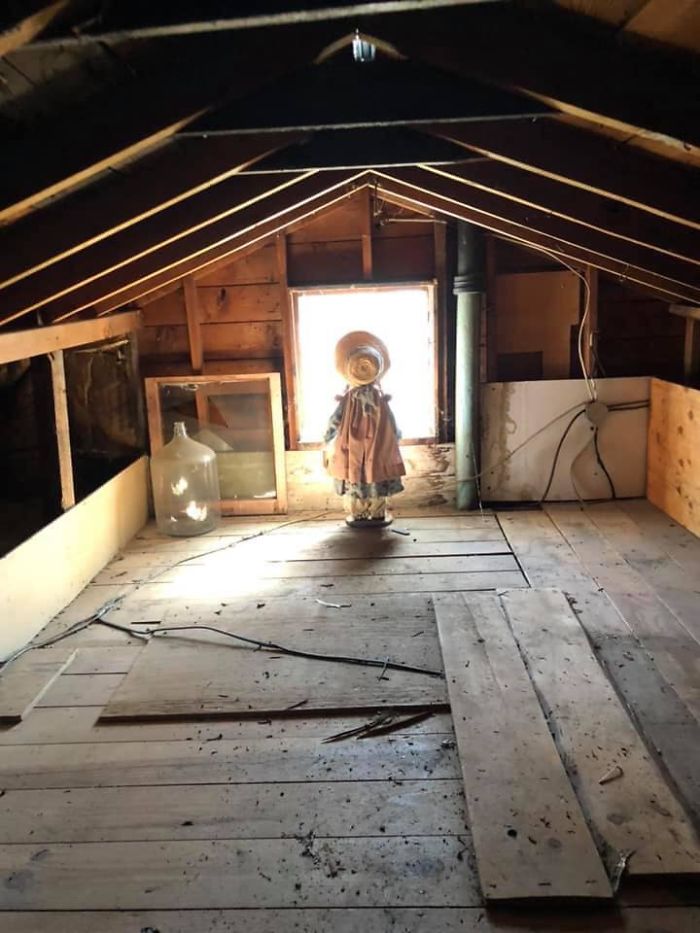 My Wife And I Bought Our First House A Few Months Ago. I Went Into The Attic And Found This Doll That The Previous Owners Had Left Behind