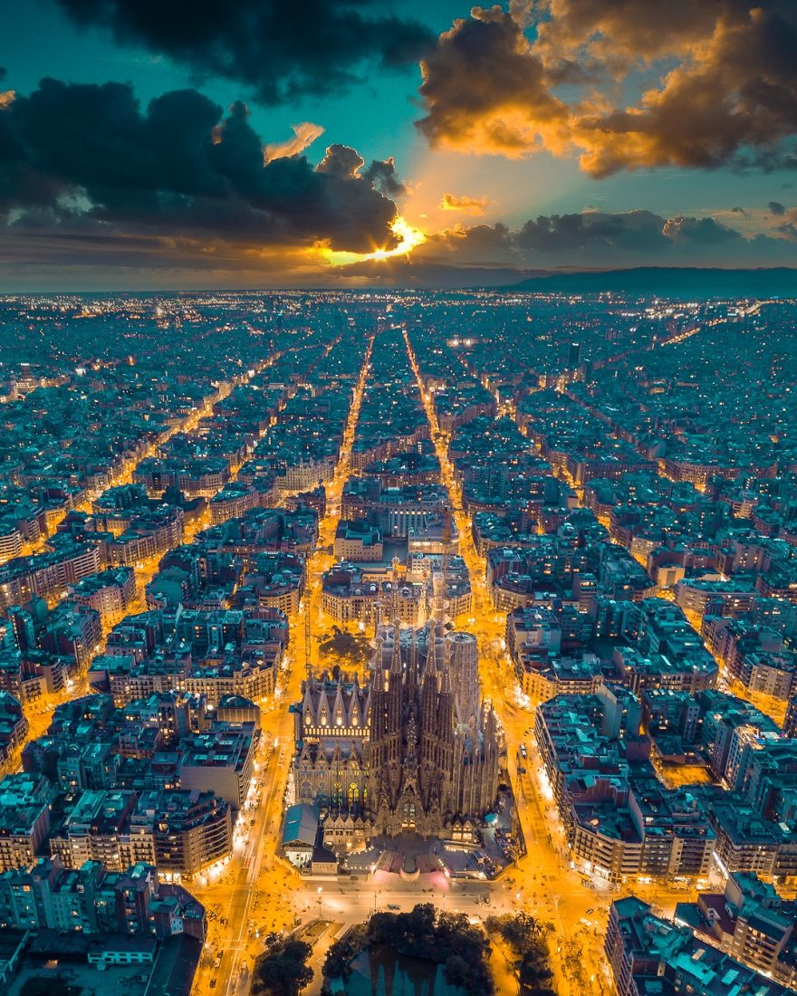 Street Lights In Barcelona