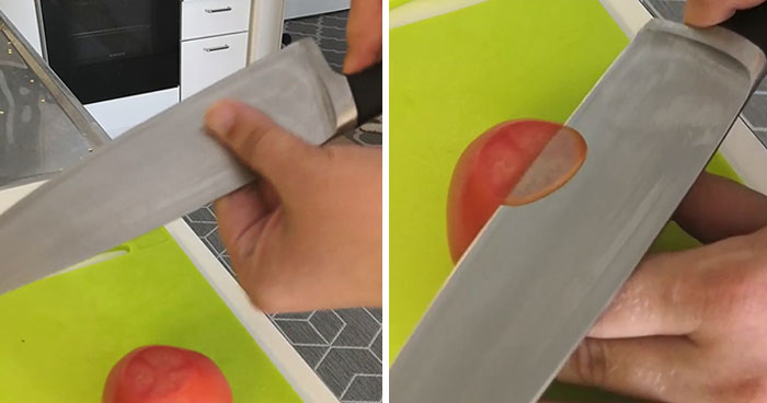 Chef Proves You Don’t Need $1000 Knives To Cut Slices Like A Pro, It Only Takes 2 Steps