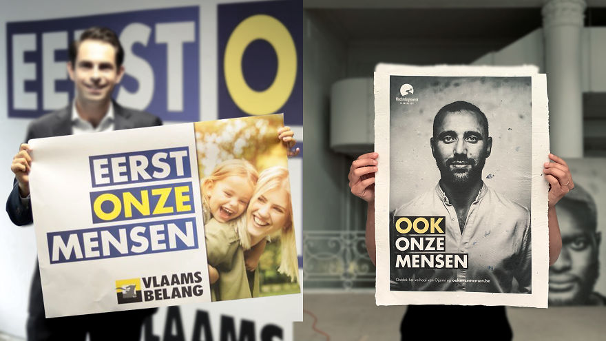 Turning Extreme Right Posters Into Human Right Posters