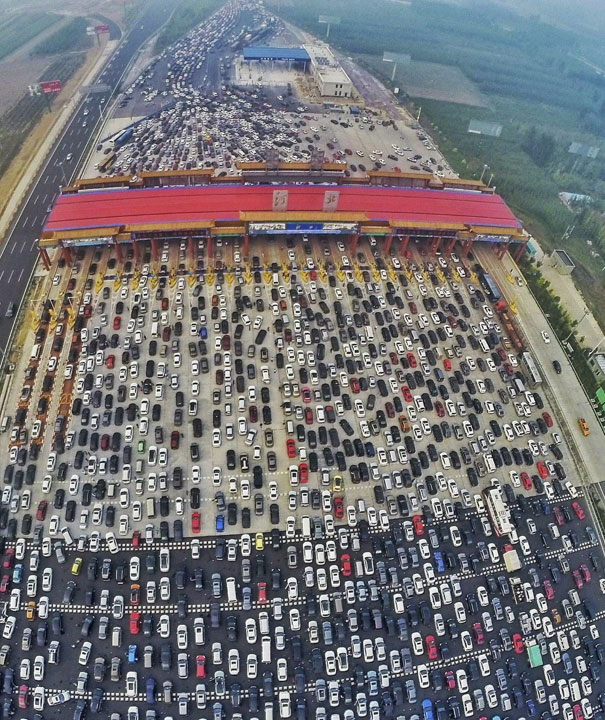 Meanwhile In China (50 Lane Highway Merges Into 4)