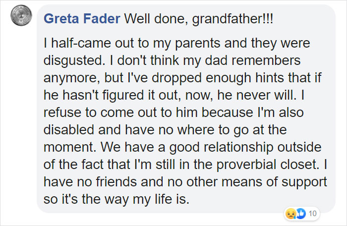 Mom Throws Out Her Gay Son After He Comes Out, Grandpa Disowns Her With Powerful Letter