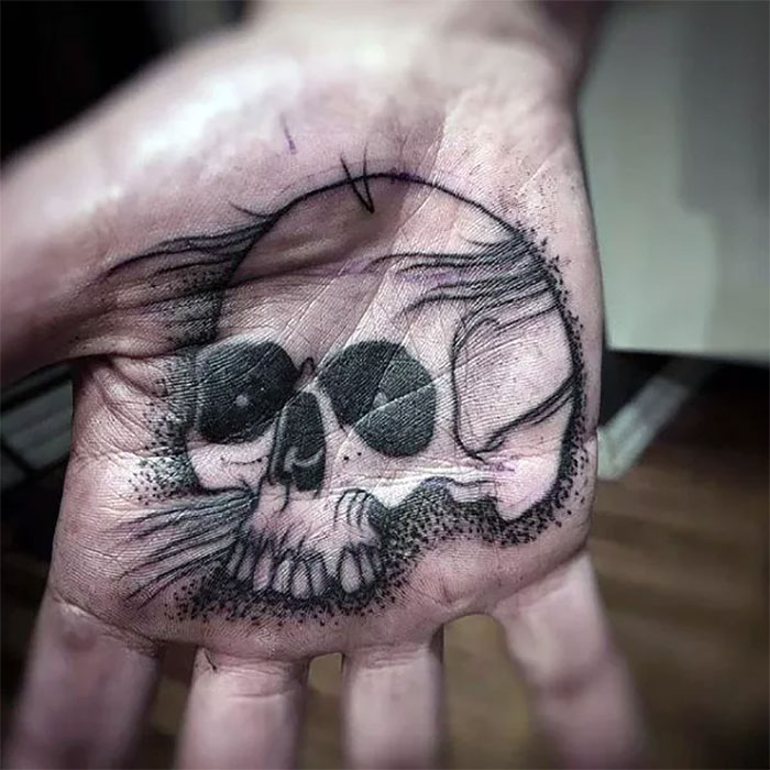 Palm Skull Tattoo
