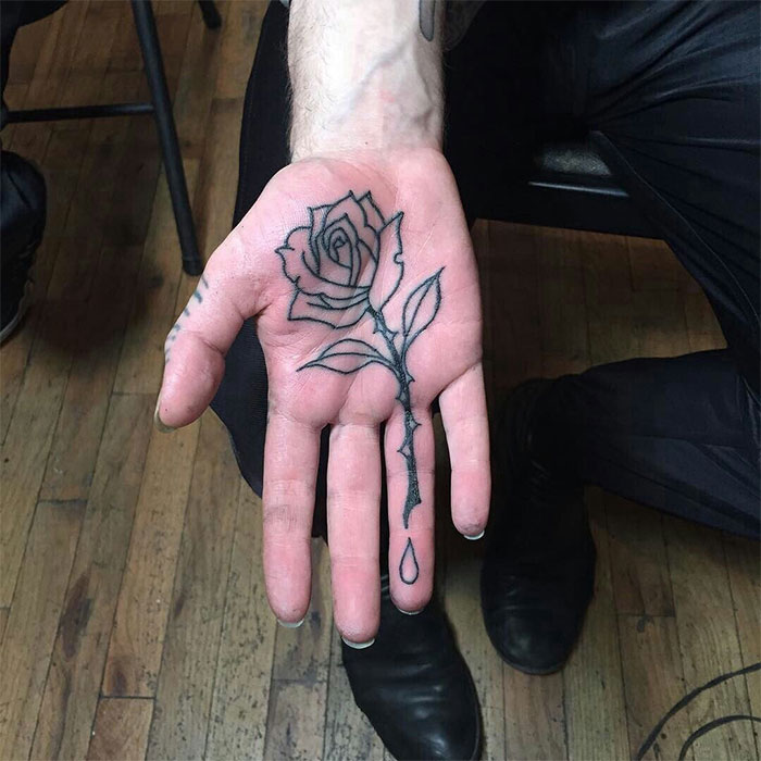 Palm Rose Tattoo