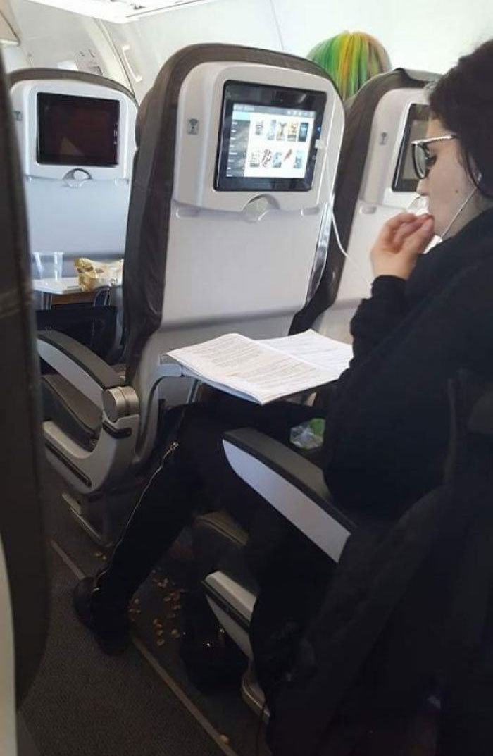This Person Throwing Pistachio Shells On The Floor Of An Airplane