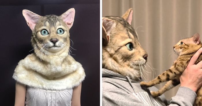 These Super Realistic Custom-Made Pet Replica Masks Are A Sweet Spot  Between Cute And Frightening | Bored Panda