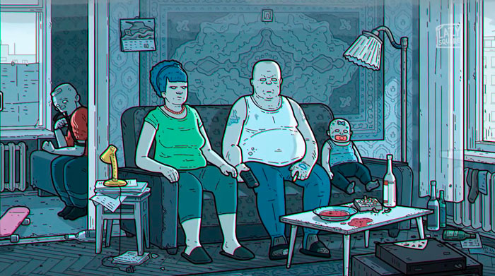 The Iconic Simpsons Intro Scene Was Recreated To Show How Depressing Life Is In Russia