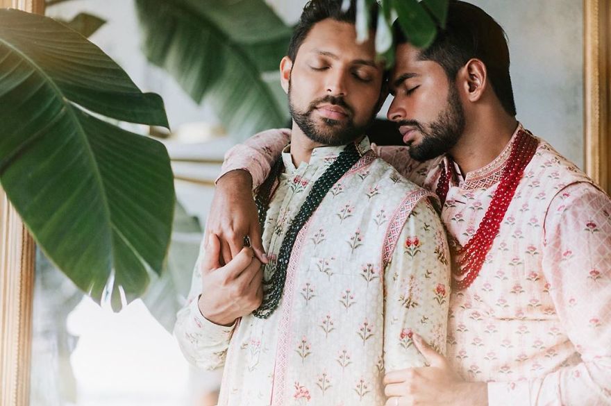 gay indian wedding photography charmi pena , amit and aditya lesbian india