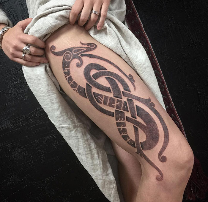 Urnes Styled Thigh-Piece For A Spanish Viking